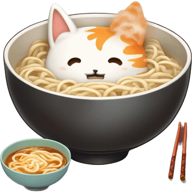 sumikkogurashi-style steamy kitsune udon bowl emoji