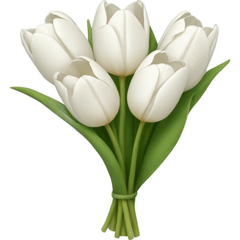 white tulip bouquet  emoji