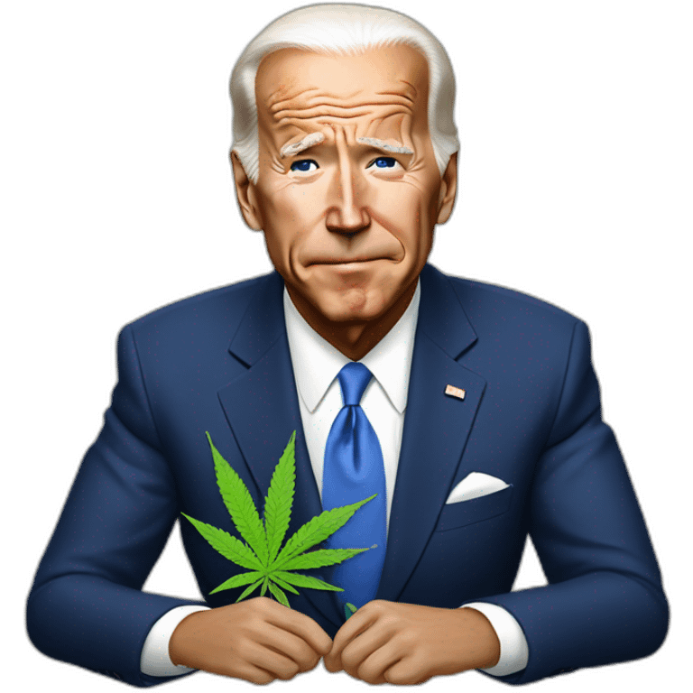 Joe Biden smoking weed emoji