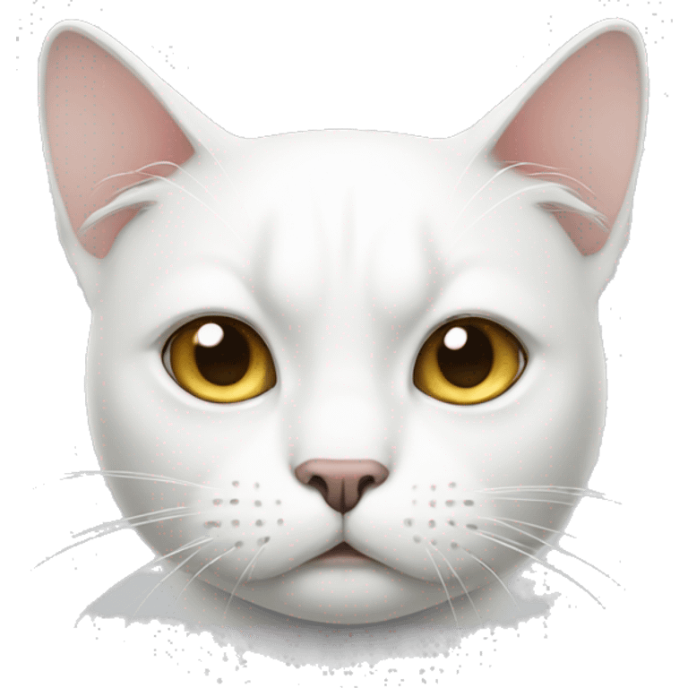 sad white cat emoji