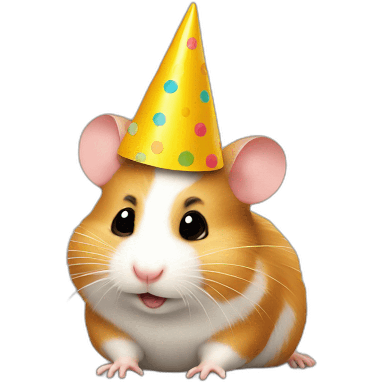 hamster with party hat emoji