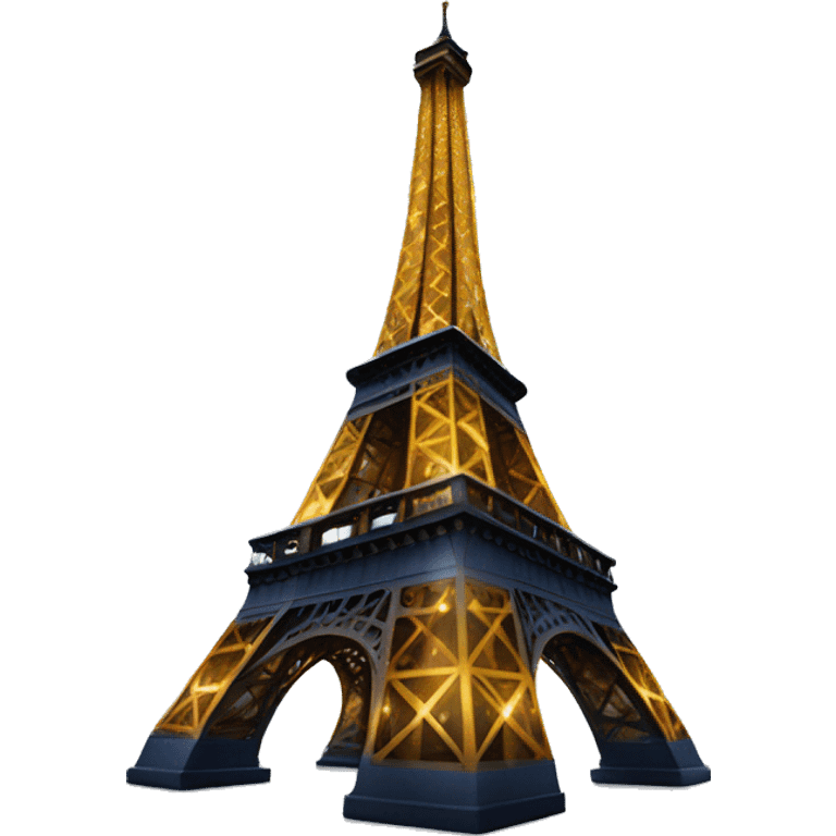 the eiffel tower sparkling at night  emoji