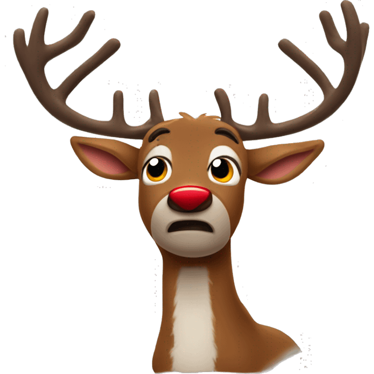 Drunk Rudolph the red nosed reindeer  emoji