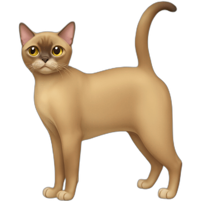 Burmese Cat Full Body emoji