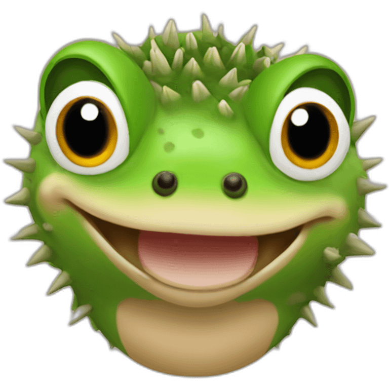 hedgehog and frog hybrid emoji