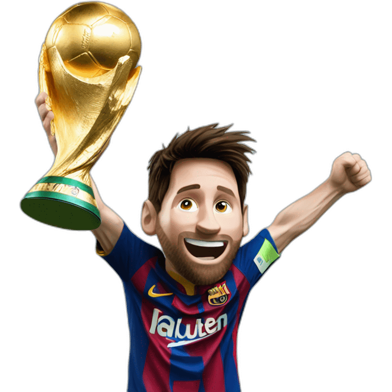 messi winning the world cup emoji