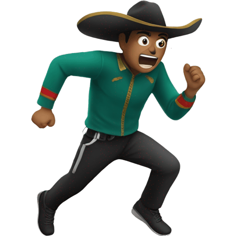 person from mexico running from a thief emoji