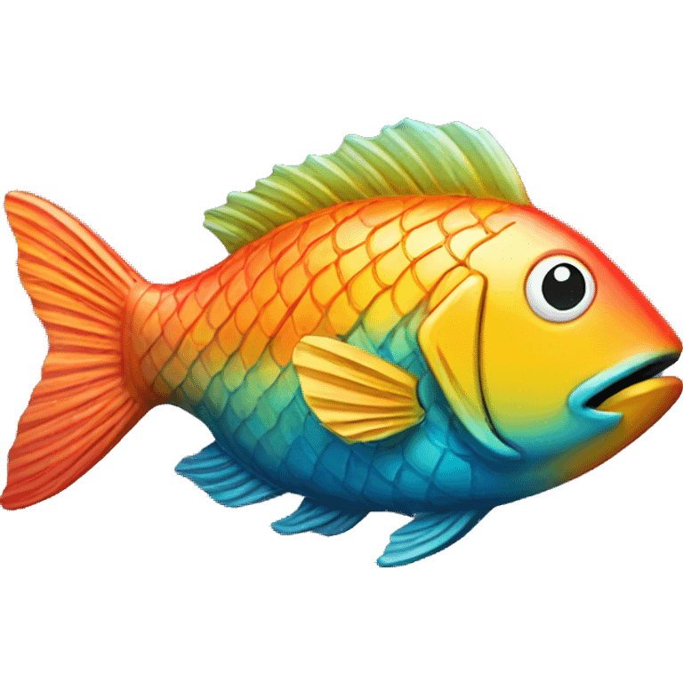 Colorful fish tin emoji