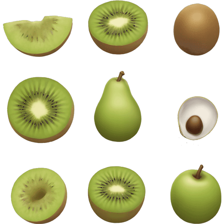 The design should center around MOMO and can include kiwis as a design element. emoji