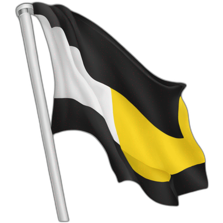 Black yellow white flag emoji