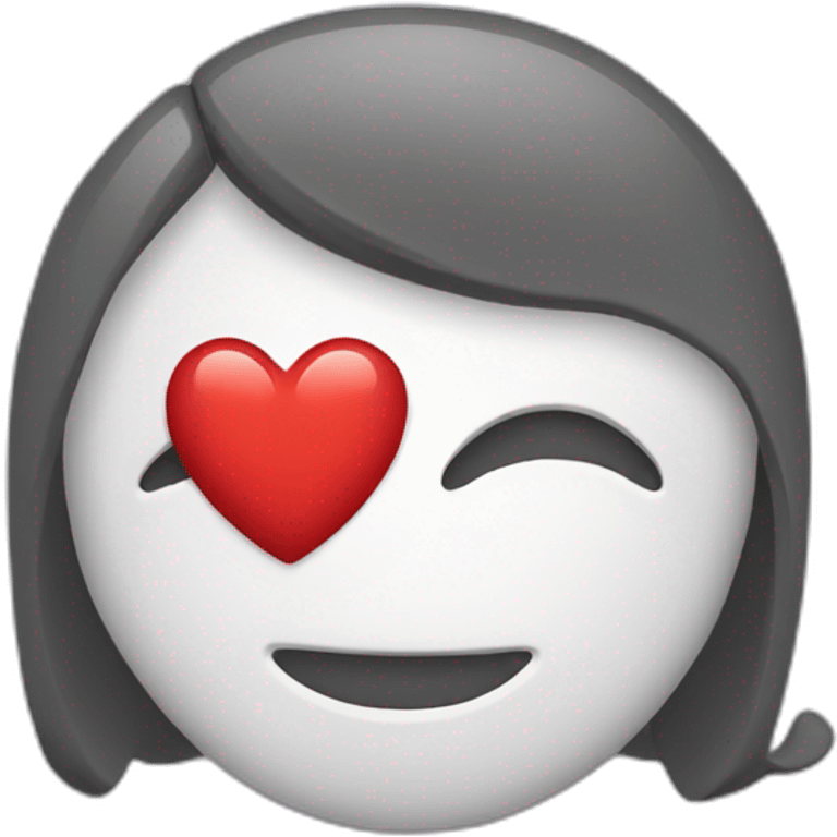 Chat avec un cœur emoji