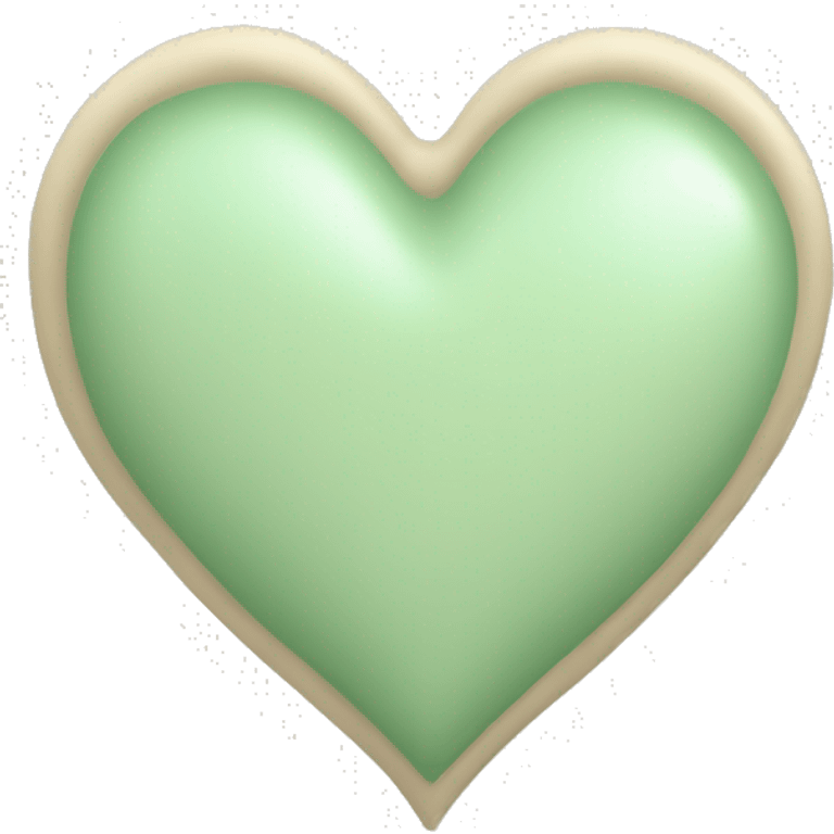 Pastel green-beige heart emoji