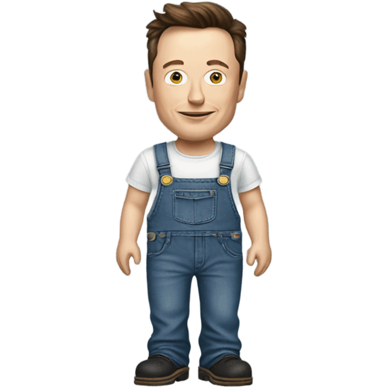 Elon Musk wearing overalls emoji