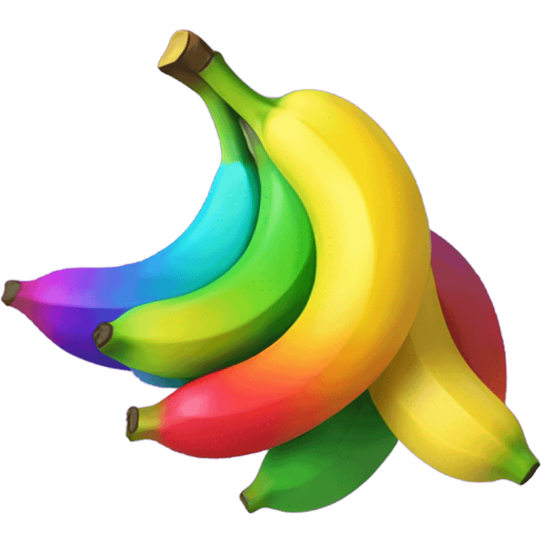 full rainbow banana emoji