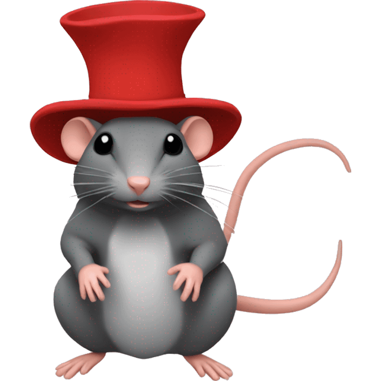 rat chapeau de noel emoji