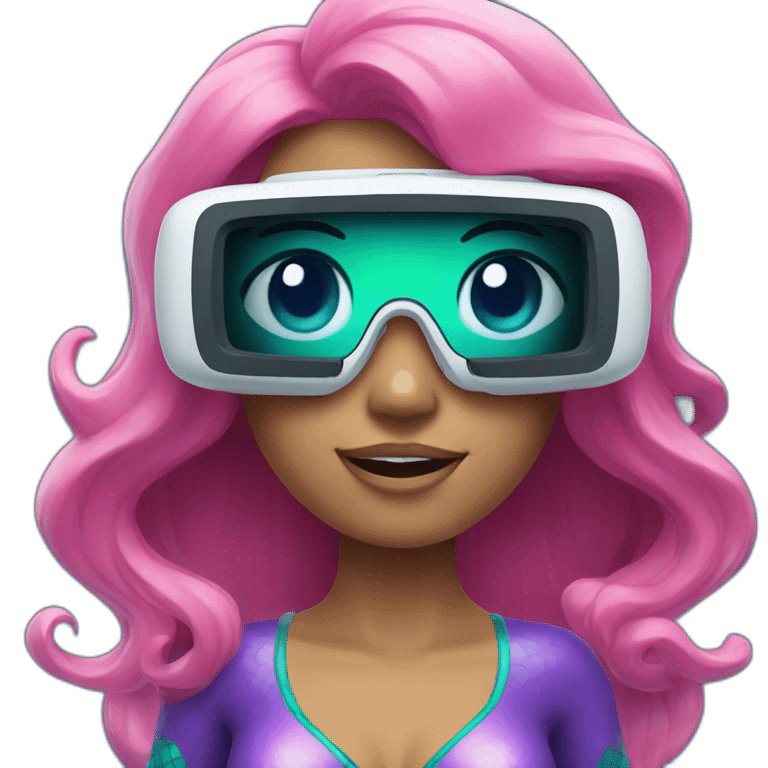 mermaid in vr headset emoji