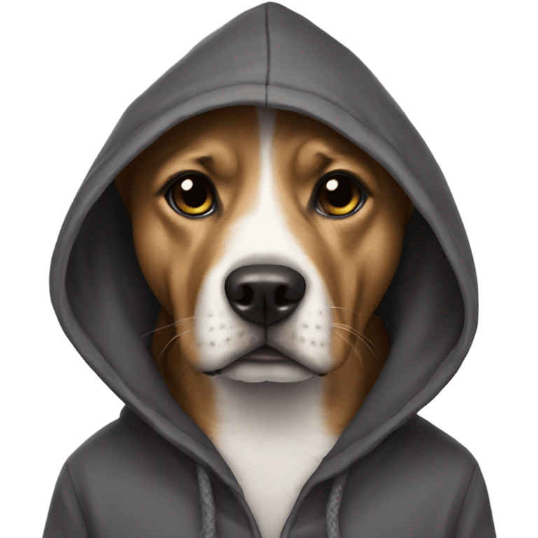 Dog with hoodie emoji