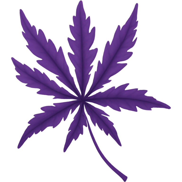 purple weed leaf  emoji