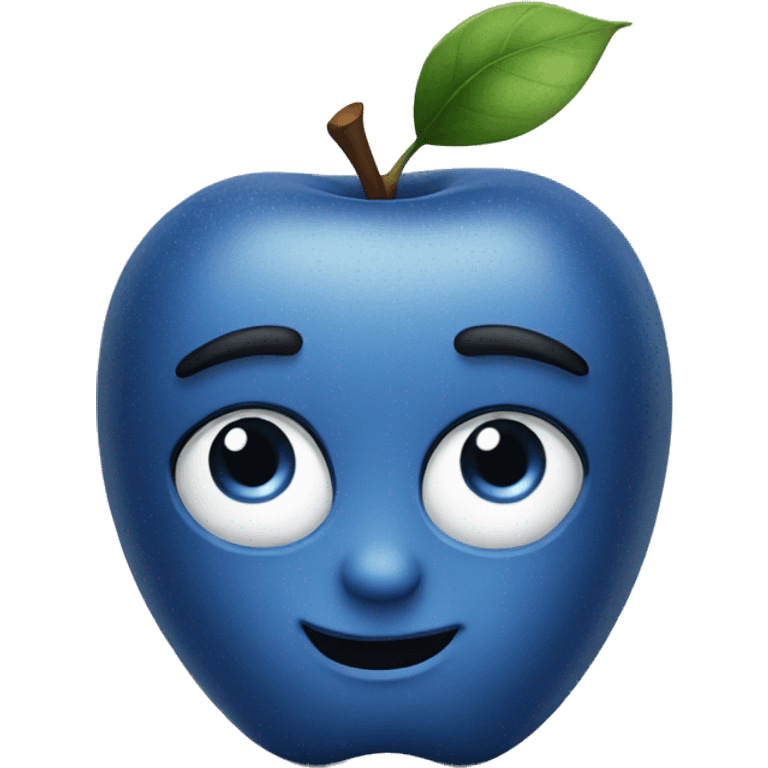 Blu apple emoji