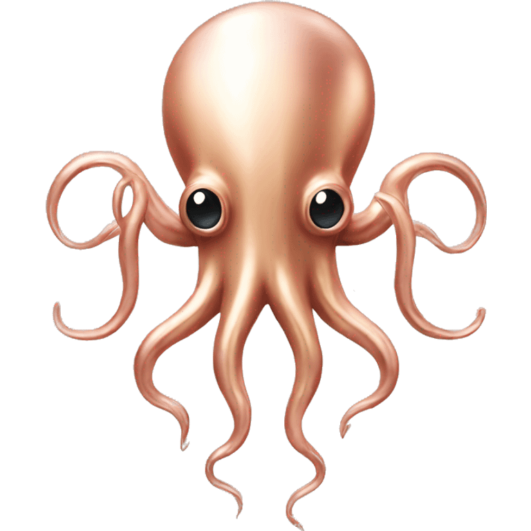 Rose gold metal squid  emoji