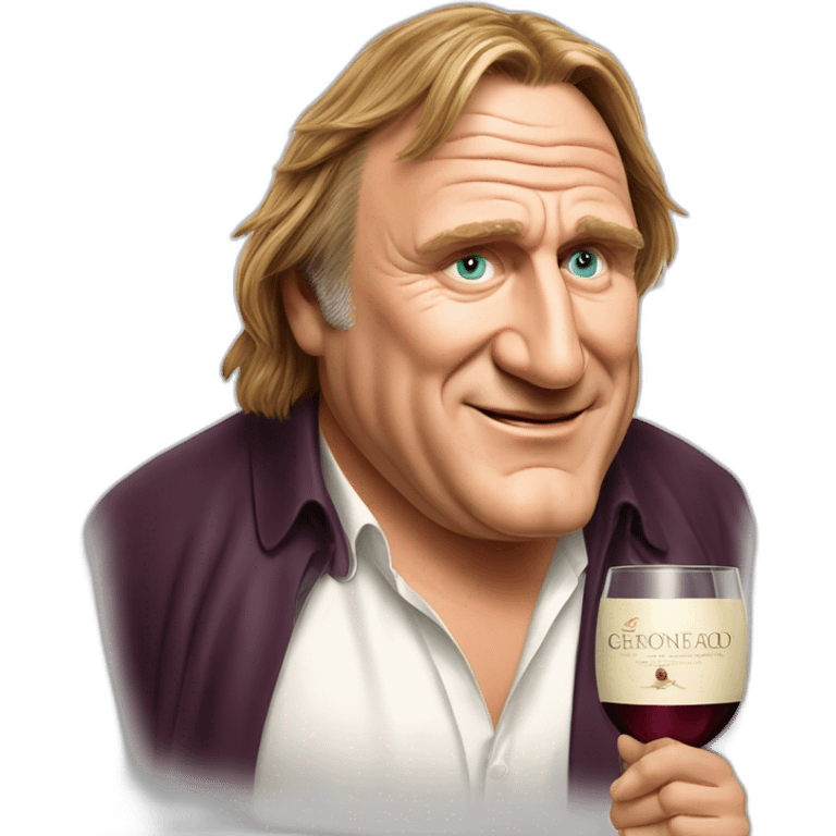 Gérard Depardieu wine emoji