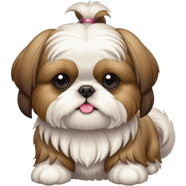 Shihtzu with two tales emoji