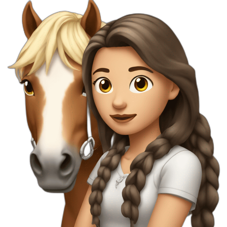 Girl 15 years old with a horse emoji