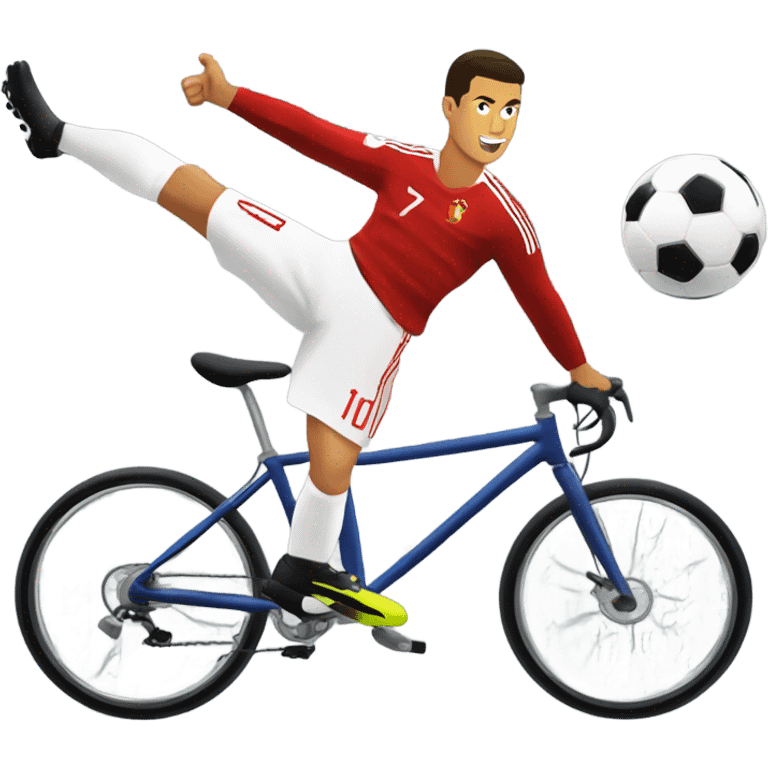 cristiano ronaldo doing a bycicle kick emoji