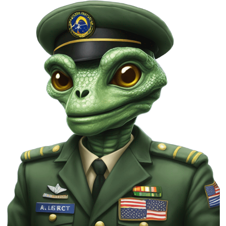 Reptilian Alien man general usa space force emoji