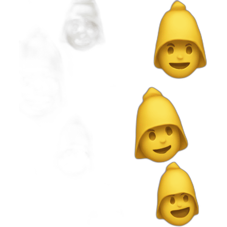 M’en wearing a yellow hood emoji