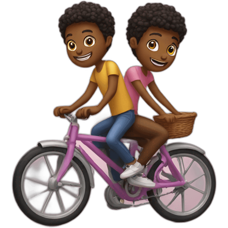 two friend on bike emoji