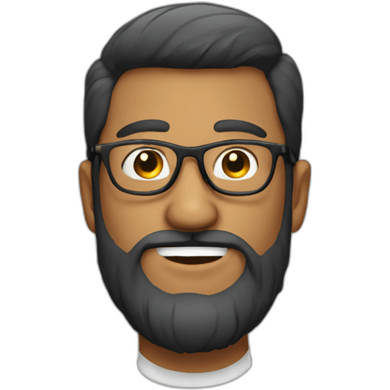 bold guy beard with glasses emoji