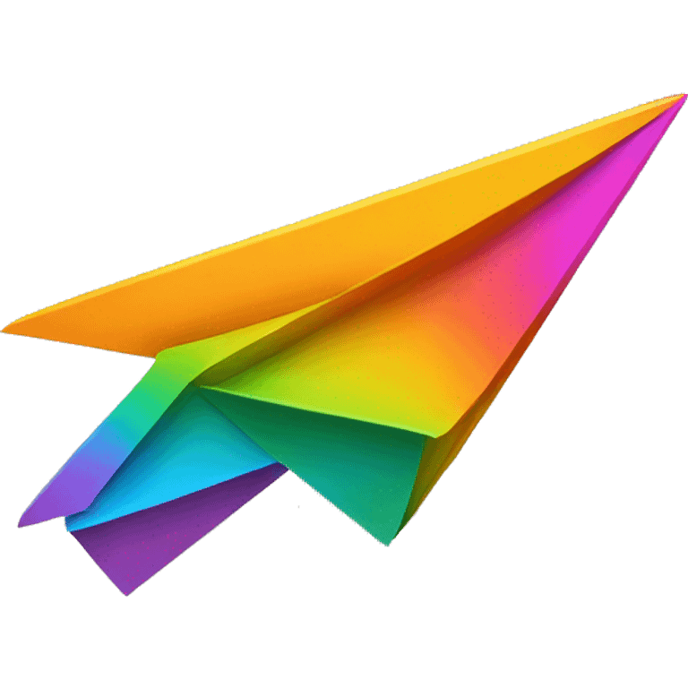 colorful paper plane emoji