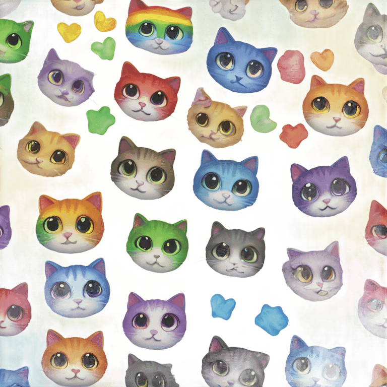 Rainbow cat emoji