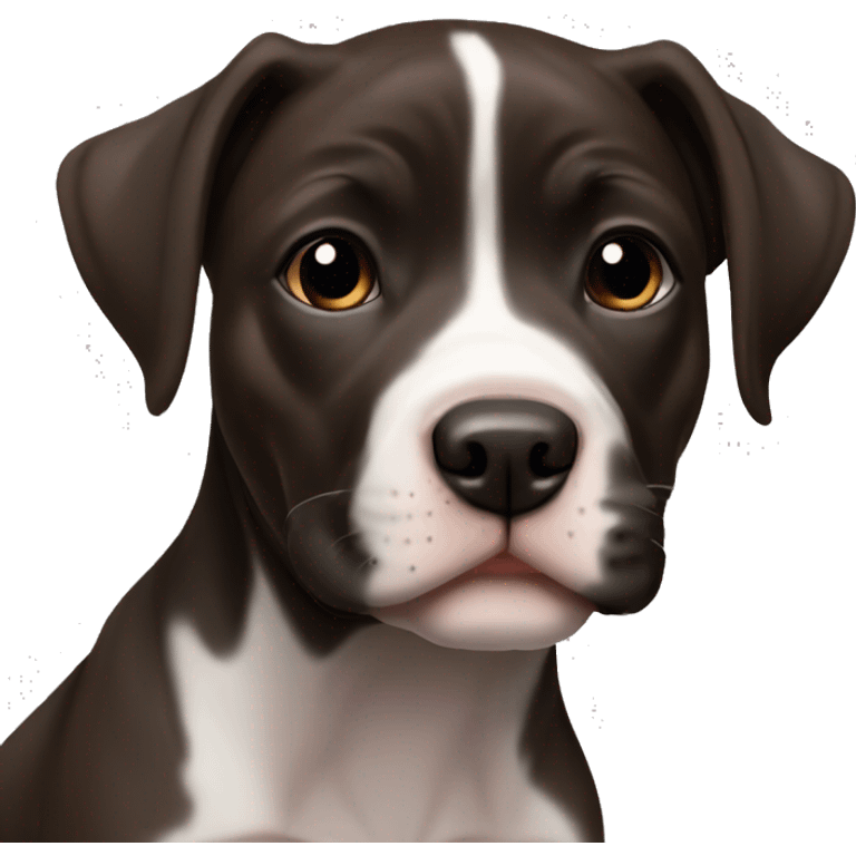 Dark brown and black puppy staffordshire emoji