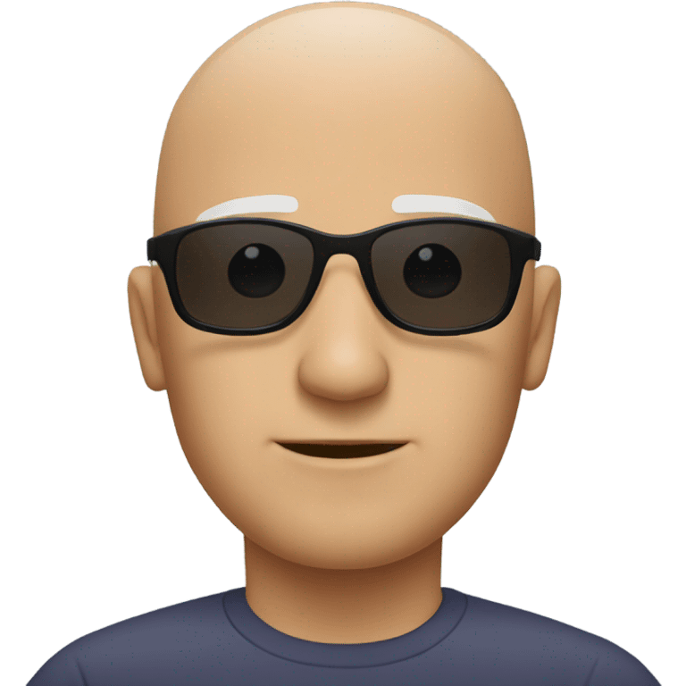 bald guy wearing sunglasses emoji