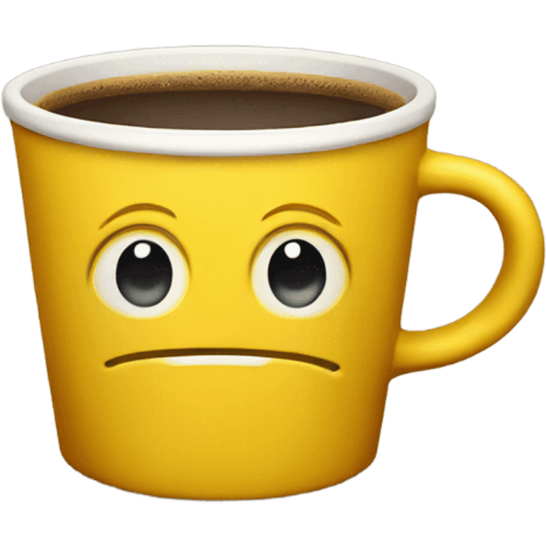 Yellow coffee cup emoji