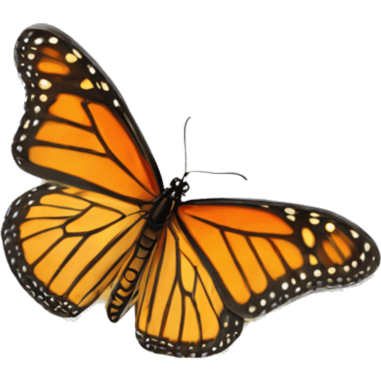 Monarch butterfly in sunlight  emoji