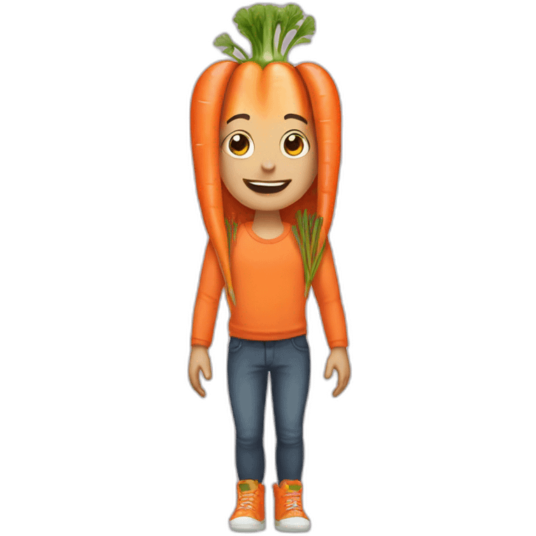 Half human half carrot hybrid emoji