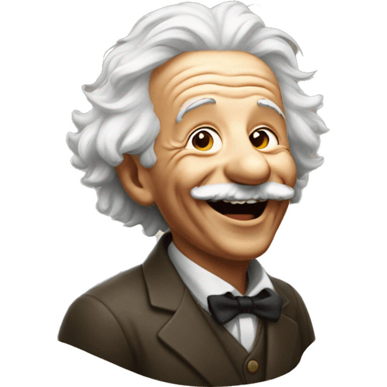 Einstein laughing emoji