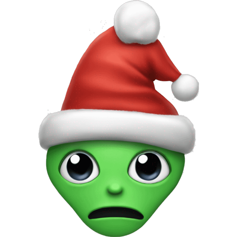 alien in a christmas hat emoji