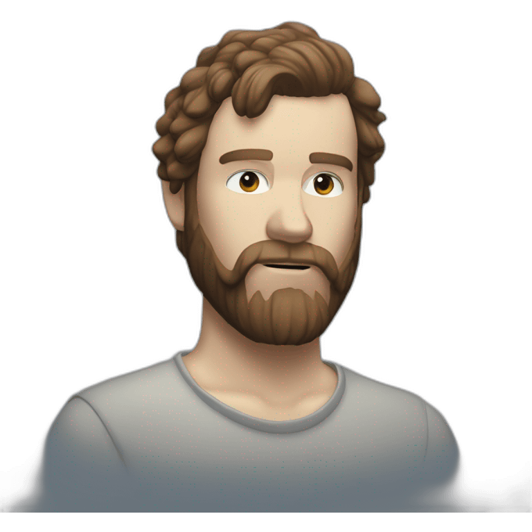 chet faker with pulled back hair emoji