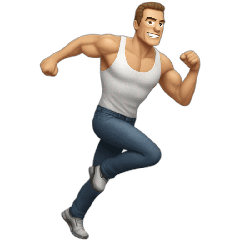 jean claude van damme running  emoji