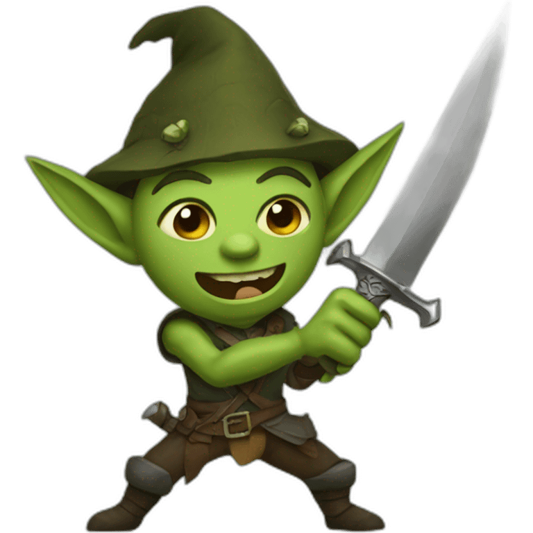 Dagger wielding goblin emoji