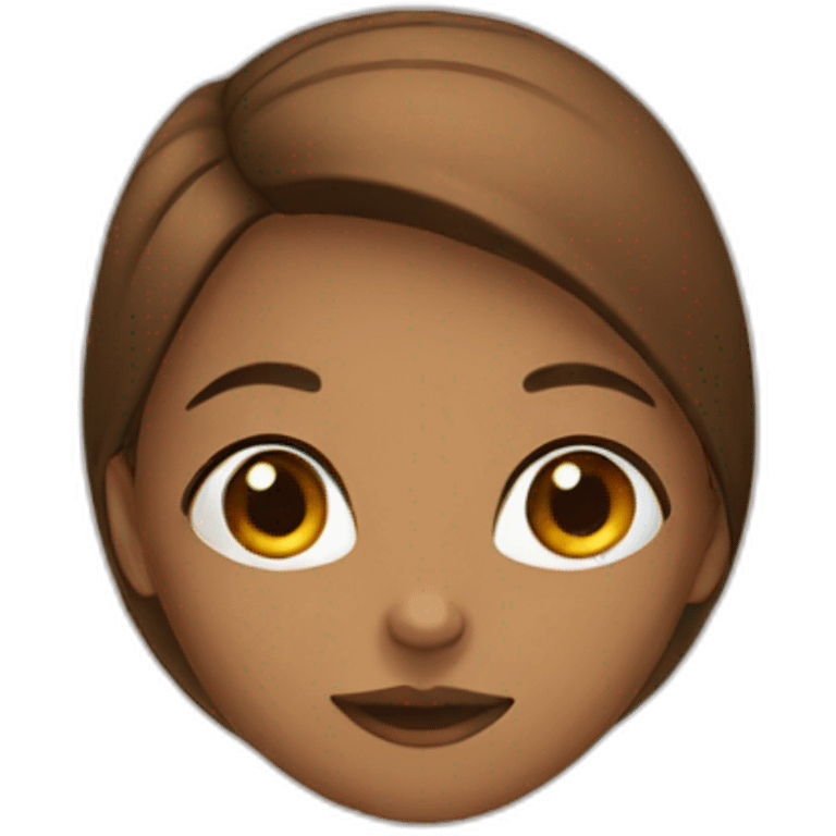 girl head brown lays emoji