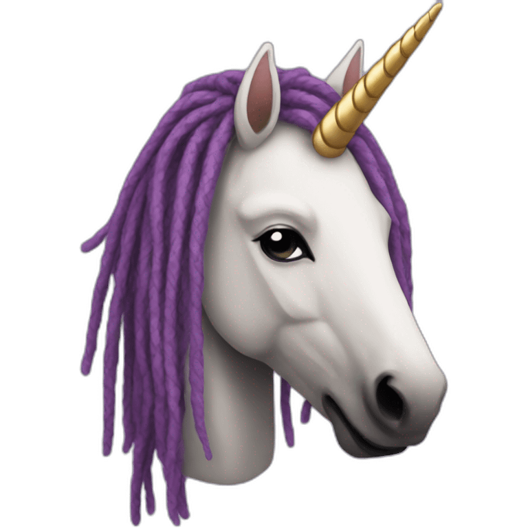 unicorn head dreads emoji