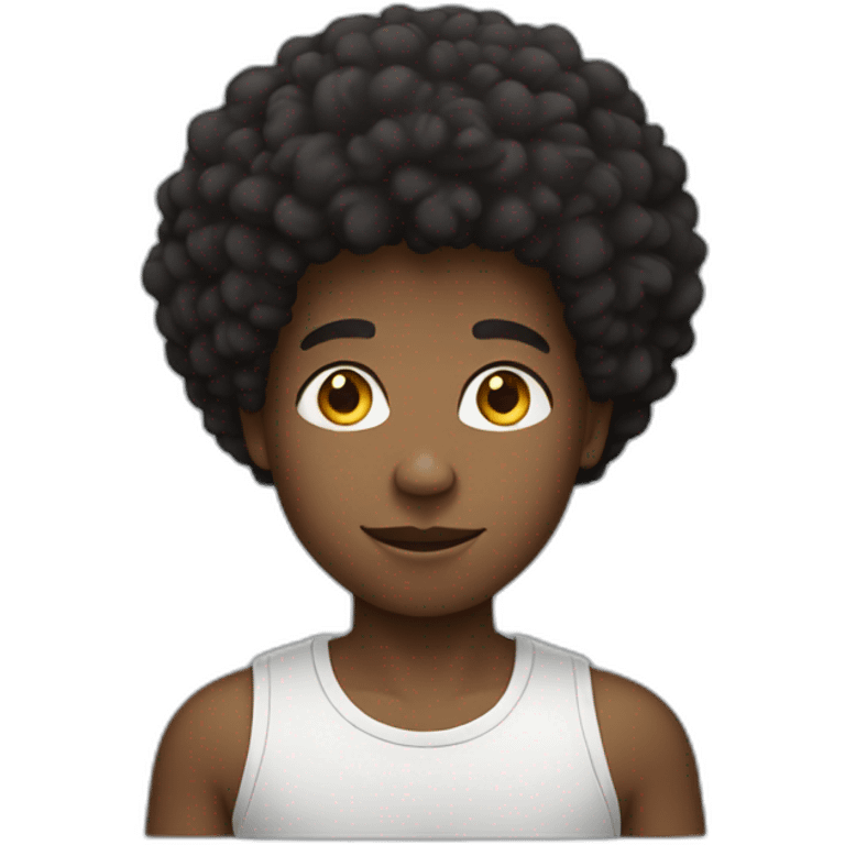 afro boy emoji