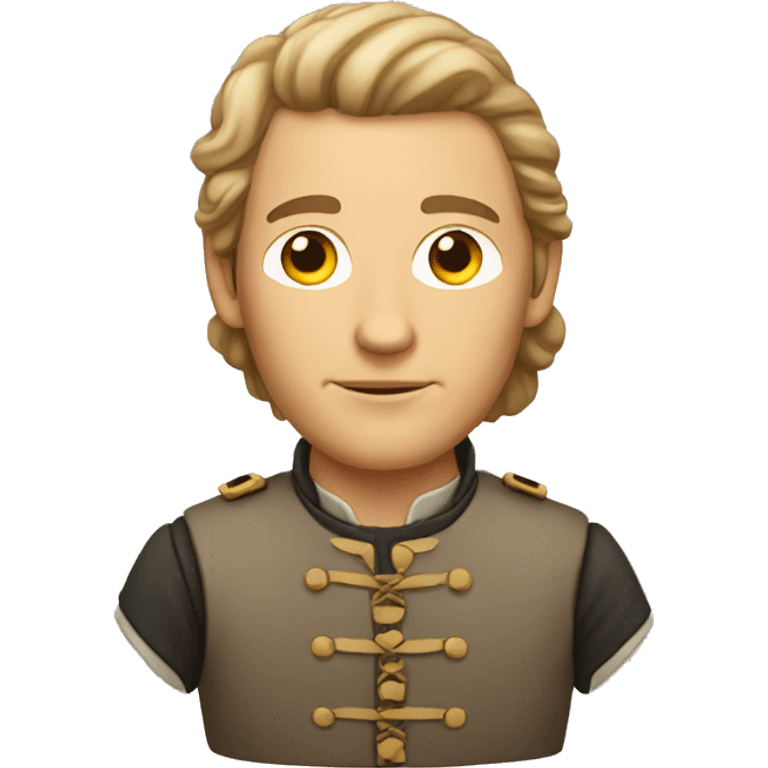 first american colonist, white male emoji