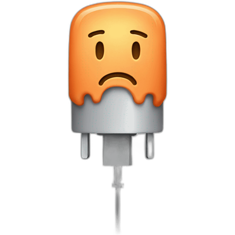 A sad electrical plug emoji