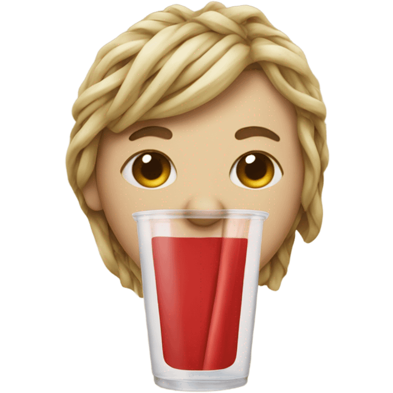 Sucking straw emoji